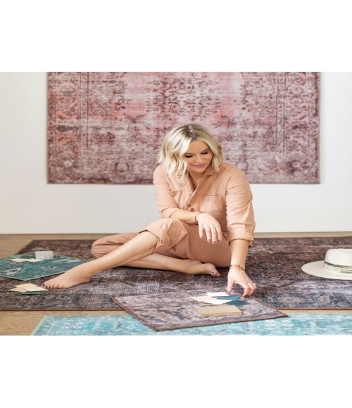 HBL02 Berxley Rug Kate Lester + Jaipur Living Berxley Medallion Rose/ Maroon Area Rug 9'X12'