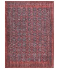 HBL04 Kalinar Rug Kate Lester + Jaipur Living Kalinar Damask Dark Red/ Blue Area Rug 7'6"X10'