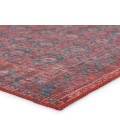 HBL04 Kalinar Rug Kate Lester + Jaipur Living Kalinar Damask Dark Red/ Blue Area Rug 7'6"X10'