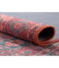 HBL04 Kalinar Rug Kate Lester + Jaipur Living Kalinar Damask Dark Red/ Blue Area Rug 7'6"X10'