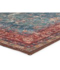 HBL06 Yasha Rug Kate Lester + Jaipur Living Yasha Floral Blue/ Red Area Rug 5'X7'6"