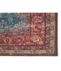 HBL06 Yasha Rug Kate Lester + Jaipur Living Yasha Floral Blue/ Red Area Rug 5'X7'6"