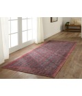 Kate Lester + Jaipur Living Kalinar Damask Dark Red/ Blue Area Rug 4'X6'