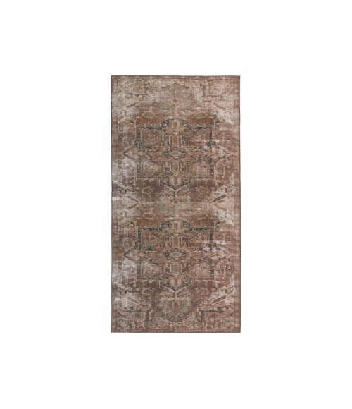 HHB03 Minita Rug Kate Lester + Jaipur Living Minita Medallion Brown/ Tan Runner Rug 2'X6'
