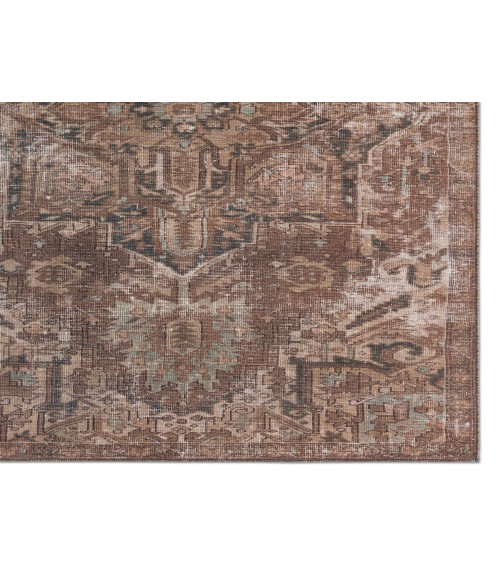 HHB03 Minita Rug Kate Lester + Jaipur Living Minita Medallion Brown/ Tan Runner Rug 2'X6'