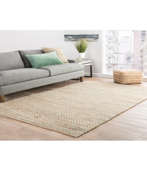 Jaipur Living Reap Natural Chevron Tan/ Green Area Rug (3'6"X5'6")