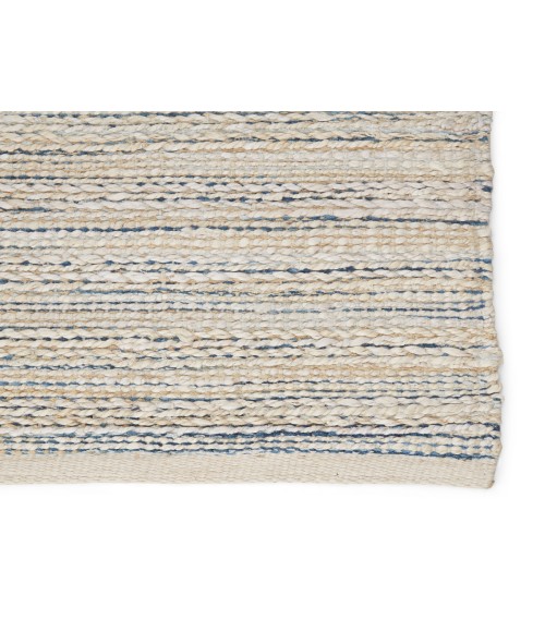 Jaipur Living Canterbury Natural Striped White/ Blue Area Rug (6'X9')