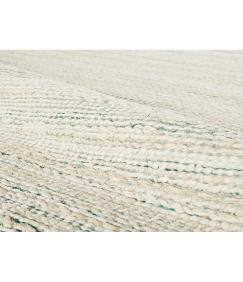 Jaipur Living Canterbury Natural Stripe White/ Turquoise Area Rug (2'6"X4')