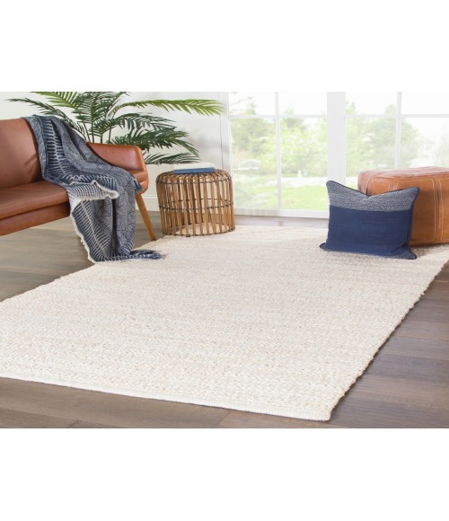 Jaipur Living Canterbury Handmade Solid White/ Beige Area Rug (2'6"X4')