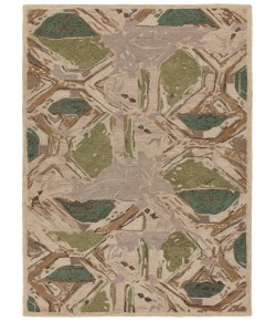 Jaipur Living Honeycomb By Zoe Bios Orto Botanica HNC02 Green - Taupe 6 ft. X 9 ft. Rectangle Rug