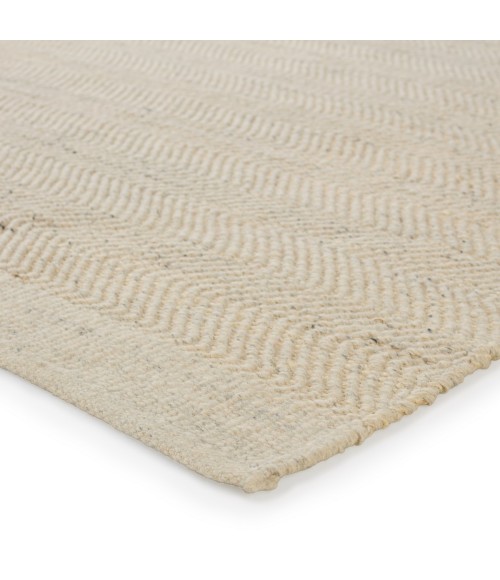 Kate Lester + Jaipur Living Esdras Handmade Solid Beige/ Ivory Area Rug 9'X12'