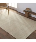 Kate Lester + Jaipur Living Esdras Handmade Solid Beige/ Ivory Area Rug 9'X12'