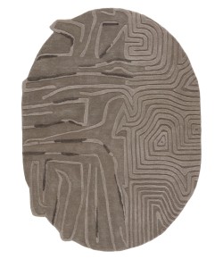 Jaipur Living Iconic Hokona ICO07 Gray 9 ft. X 10 ft. 8 in. Oval Rug