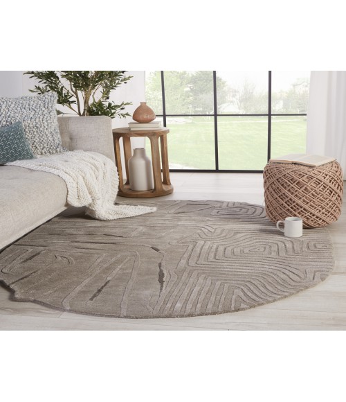 Iconic Area Rug Jaipur Living Hokona Handmade Geometric Gray Area Rug (6'X7'2")