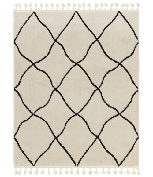 Vibe by Jaipur Living Treble Trellis Ivory/ Black Area Rug 5'X7'