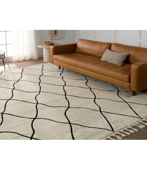 Vibe by Jaipur Living Treble Trellis Ivory/ Black Area Rug 5'X7'