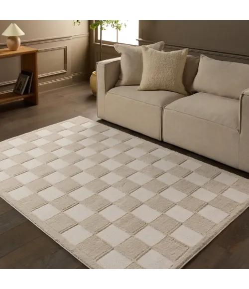 Vibe by Jaipur Living Catanza Geometric Cream/ Ivory Area Rug 6'3"X9'6"