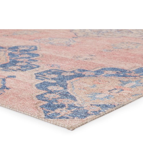 Kairos Area Rug Vibe by Jaipur Living Adalee Medallion Pink/ Blue Runner Rug (2'6"X7'6")