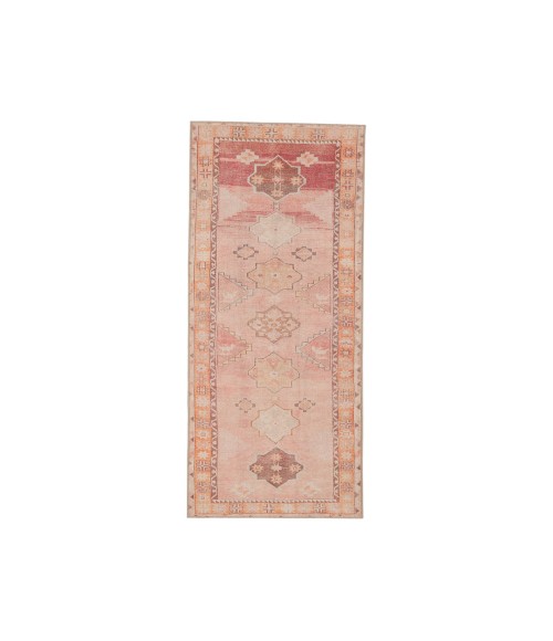 Kairos Area Rug Vibe by Jaipur Living Bijou Medallion Pink/ Orange Runner Rug (2'6"X12')