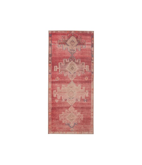 Kairos Area Rug Vibe by Jaipur Living Evadne Medallion Pink/ Blue Runner Rug (2'6"X7'6")