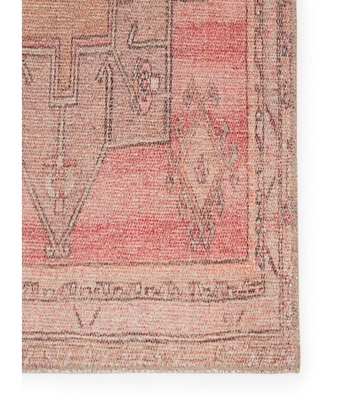 Kairos Area Rug Vibe by Jaipur Living Faron Medallion Pink/ Tan Runner Rug (2'6"X7'6")