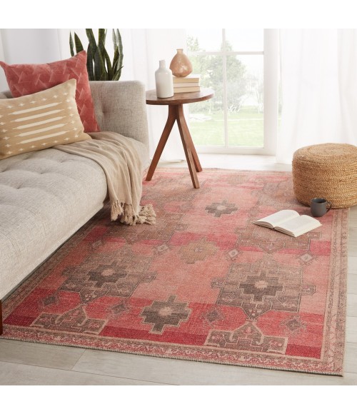 Kairos Area Rug Vibe by Jaipur Living Faron Medallion Pink/ Tan Area Rug (9'X12')