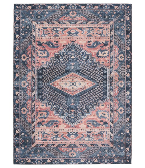 Nikki Chu by Jaipur Living Issa Medallion Dark Blue/ Pink Area Rug (8'X10')