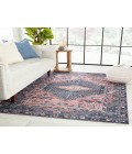 Nikki Chu by Jaipur Living Issa Medallion Dark Blue/ Pink Area Rug (8'X10')