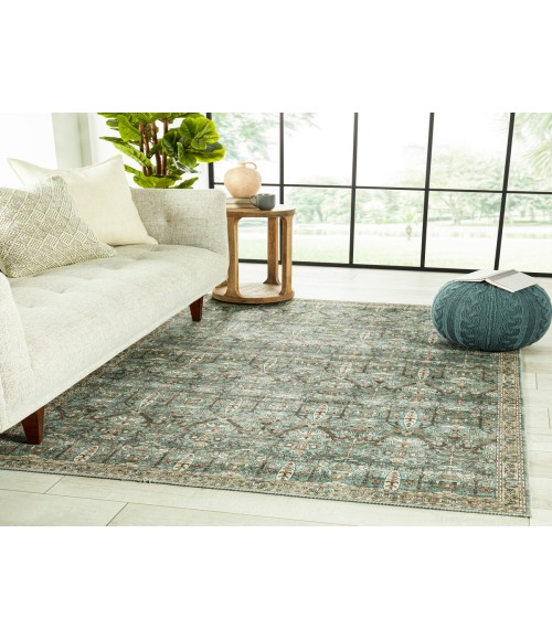 Nikki Chu by Jaipur Living Razi Trellis Green/ Tan Area Rug (9'X12')