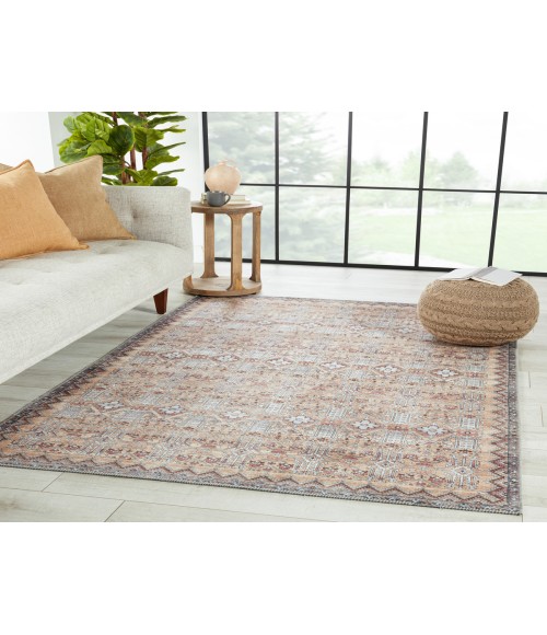 Nikki Chu by Jaipur Living Dalia Trellis Tan/ Light Gray Area Rug (6'X9')