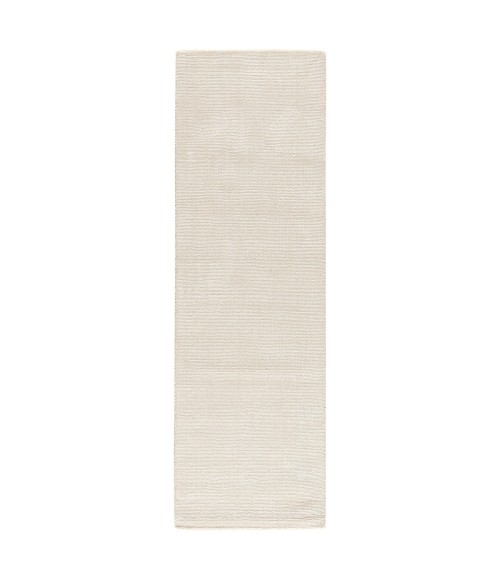 Konstrukt Area Rug Jaipur Living Kelle Handmade Solid White/ Beige Runner Rug (2'6"X8')