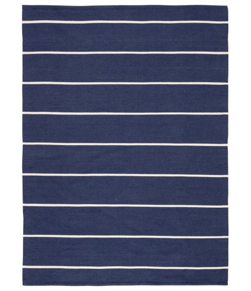 Jaipur Living Corbina Indoor/ Outdoor Stripe Dark Blue/ Ivory Area Rug (2'X3')
