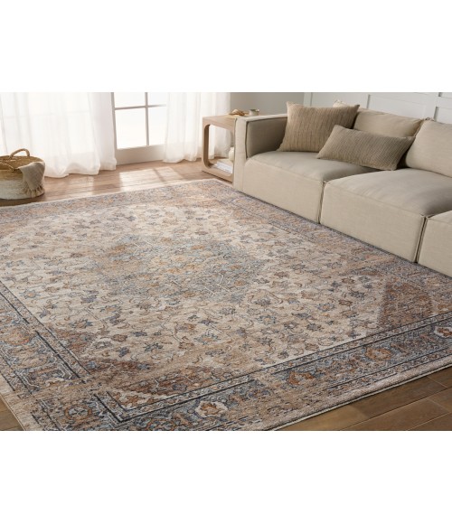 LAR01 Heir Rug Jaipur Living Heir Medallion Beige/ Blue Area Rug 8'X10'