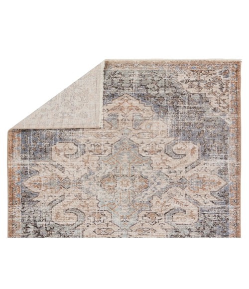 Jaipur Living Lynette Medallion Tan/ Blue Runner Rug 3'X10'