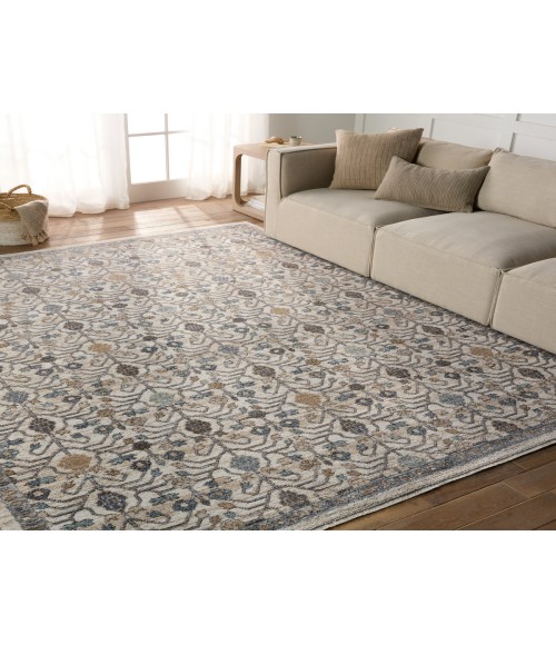 LAR04 Primrose Rug Jaipur Living Primrose Trellis Blue/ Gold Area Rug 10'X14'