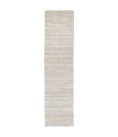LEF01 Oplyse Rug Jaipur Living Oplyse Handmade Stripe Gray/ Silver Runner Rug 3'X12'