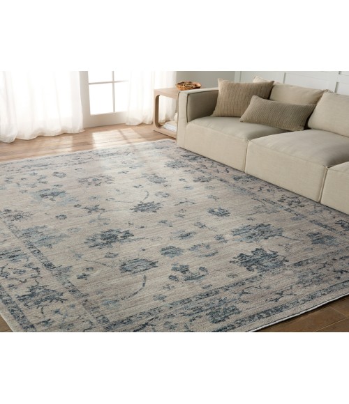 LEI01 Adelaide Rug Vibe by Jaipur Living Adelaide Floral Blue/ Gray Runner Rug 2'6"X8'