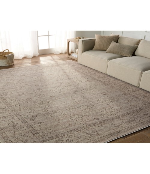 LEI02 Camille Rug Vibe by Jaipur Living Camille Floral Gray/ Brown Area Rug 5'X7'6"
