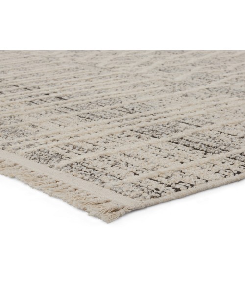LRE02 Caiya Rug Jaipur Living Caiya Trellis Cream/ Gray Runner Rug 3'X8'