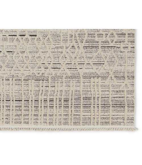 LRE02 Caiya Rug Jaipur Living Caiya Trellis Cream/ Gray Runner Rug 3'X8'
