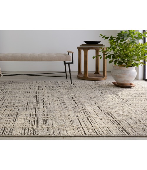 LRE02 Caiya Rug Jaipur Living Caiya Trellis Cream/ Gray Runner Rug 3'X8'