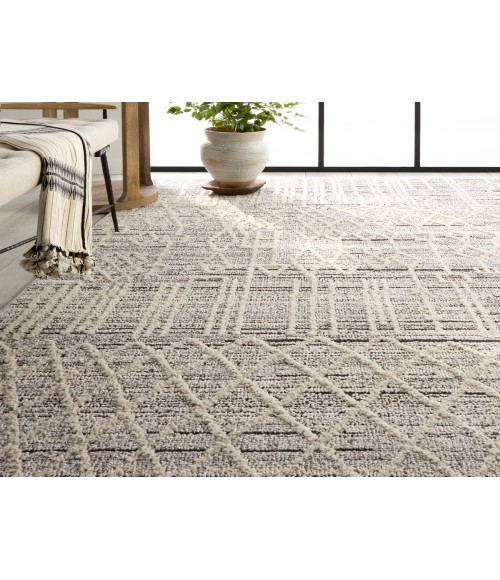 LRE02 Caiya Rug Jaipur Living Caiya Trellis Cream/ Gray Runner Rug 3'X8'