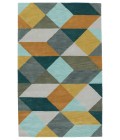 En Casa By Luli Sanchez Tufted Area Rug Luli Sanchez by Jaipur Living Ojo Handmade Geometric Gold/ Teal Area Rug (9'X13')