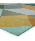 En Casa By Luli Sanchez Tufted Area Rug Luli Sanchez by Jaipur Living Ojo Handmade Geometric Gold/ Teal Area Rug (9'X13')