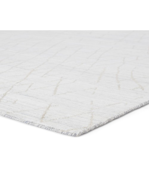 Makai Area Rug Jaipur Living Sahar Handmade Trellis White/ Tan Area Rug (5'X8')