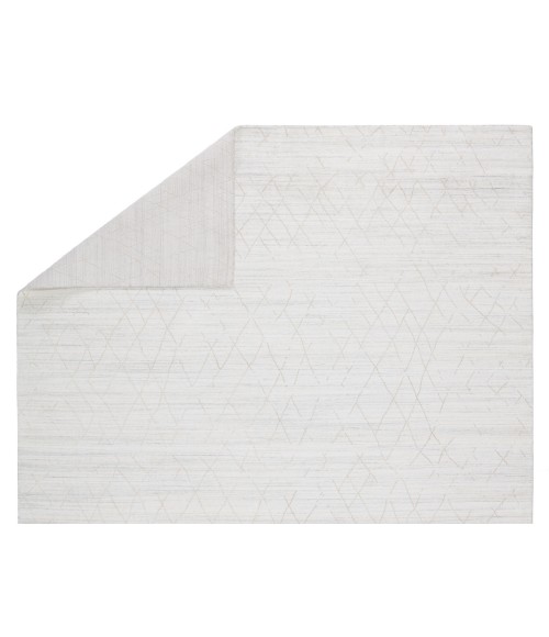 Makai Area Rug Jaipur Living Sahar Handmade Trellis White/ Tan Area Rug (5'X8')