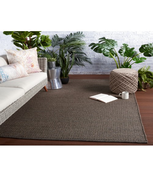 Jaipur Living Ryker Indoor/ Outdoor Solid Brown/ Gray Area Rug (4'X6')