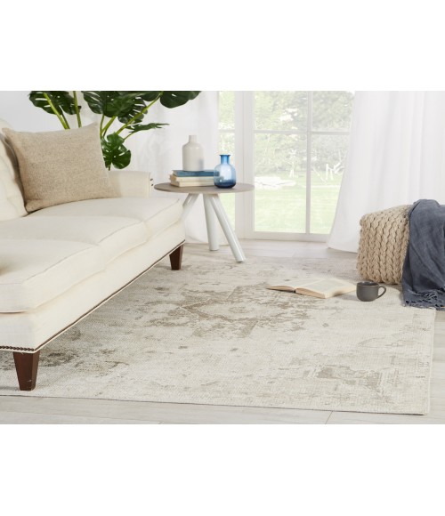 MBB03 Canyon Rug Barclay Butera by Jaipur Living Canyon Handmade Medallion Ivory/ Light Gray Area Rug 10'X14'
