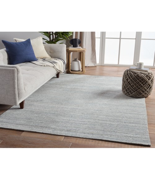 Jaipur Living Vassa Handmade Solid Blue/ Gray Runner Rug 3'X12'