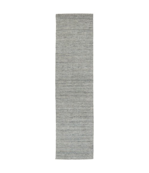 Jaipur Living Vassa Handmade Solid Blue/ Gray Runner Rug 3'X12'